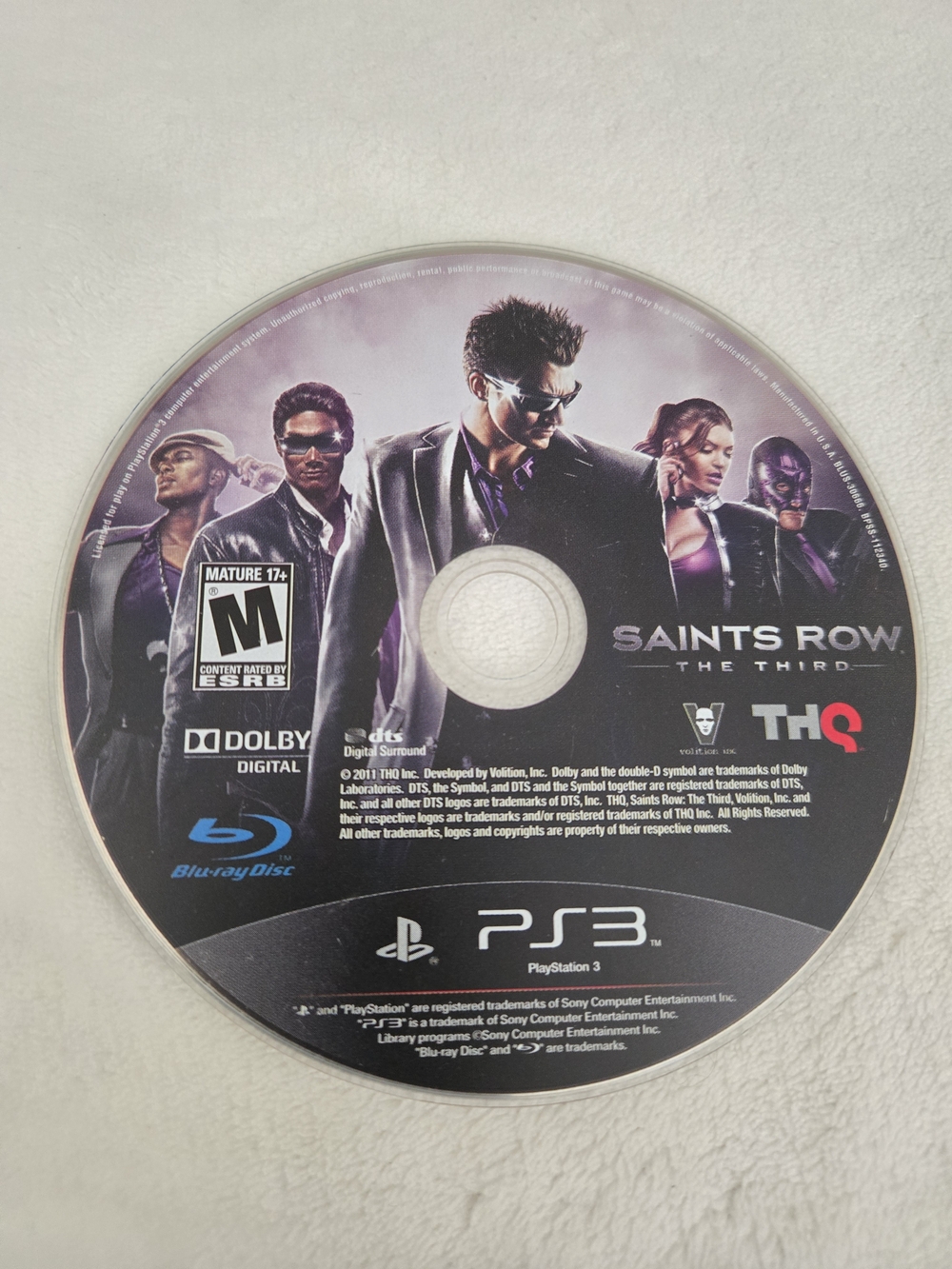 Saints Row: The Third PS3 Game Disc
